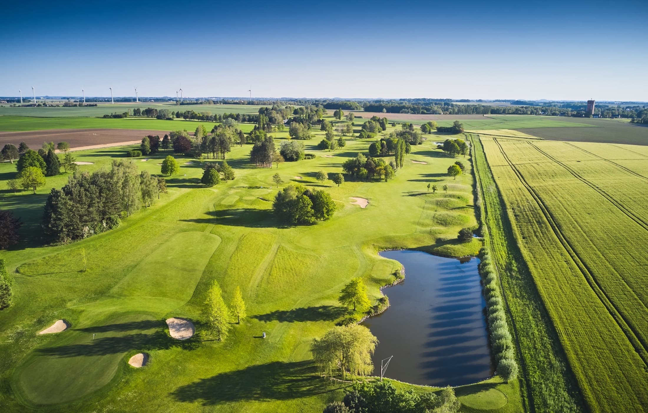 Vue aérienne du Golf de Rigenée
